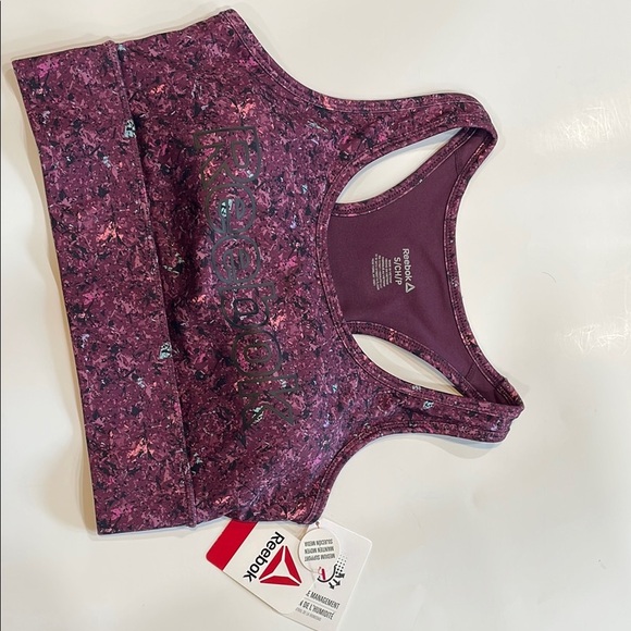 Reebok Red and Purple Sleeveless Crop Tank Top - Picture 1 of 4